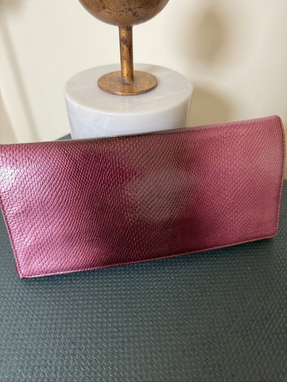 Nordstrom Purple Ombre Snake Embossed Leather Clutch